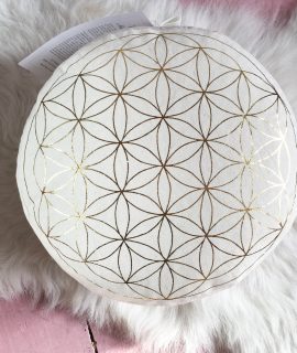 large Pouf mit edlem Golddruck